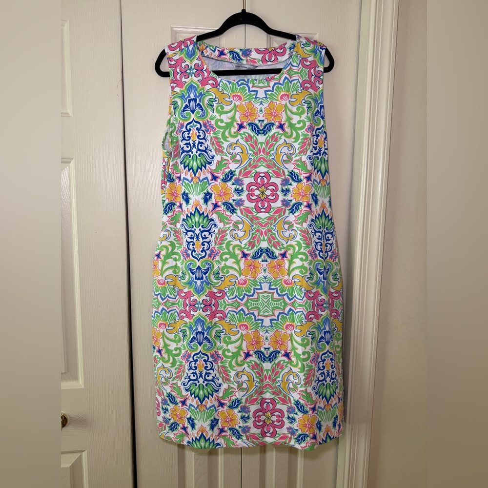 Vibrant Floral Print Midi Dress